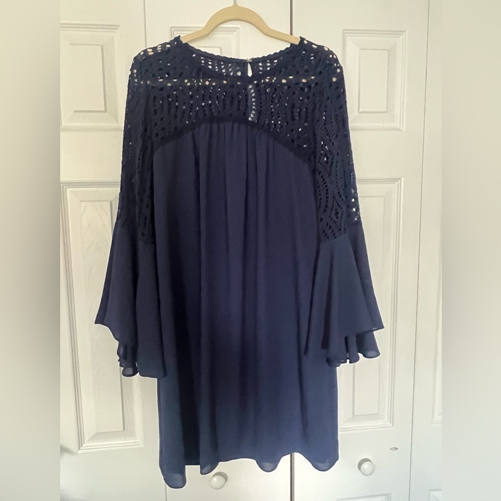 NWT Lilly Pulitzer Amenna Dress, True Navy, Size 14